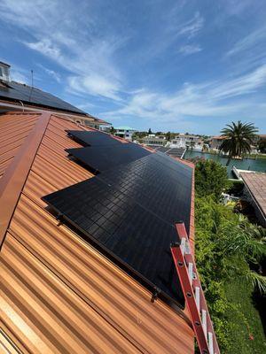 Standing Seam Metal Roof with Copper Penny Finish & Solar!