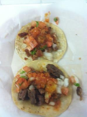 Asada (bottom) Chicharron (top)