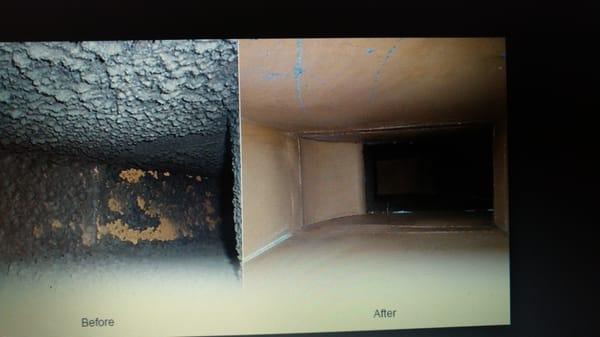 Dirty system (left) -(right) side shows how professional our technicians perform the cleaning !