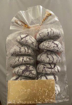 Ube crinkle cookies