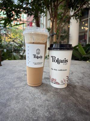 Vietnamese coffee and black sesame latte