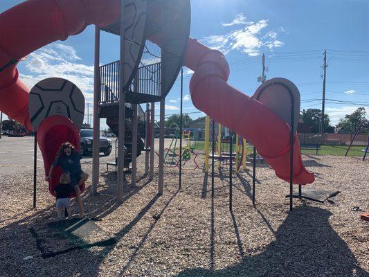 Kids being kids. Beautiful day for the park.