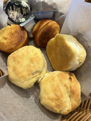 Biscuits and Corn Muffins