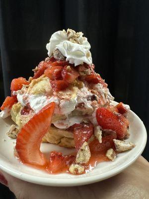 Strawberry Shortcake~house whipped cream, light and fluffy shortcake, with yummy strawberries and candied pecans