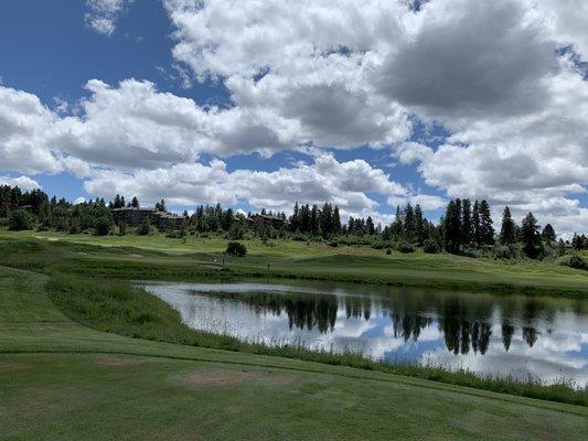 View of WorldMark Wyndham from 18th hole