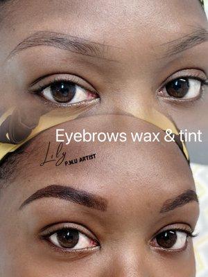 Eyebrows wax & tint