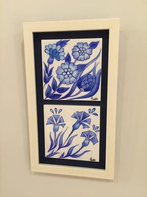 Hand painted unique tiles