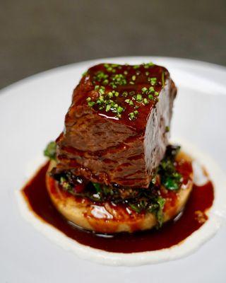 Short Rib with Polenta and Swiss Chard