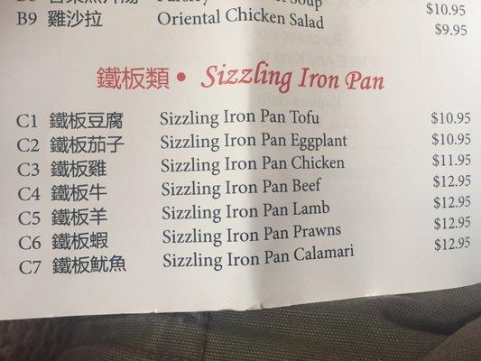 Sizzling Iron Pan