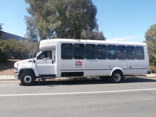 John, our Ride-On Driver, in our 26 passenger Bus.