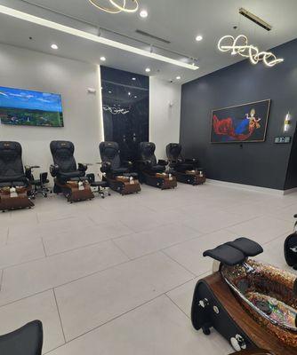 Interior pedicure chairs