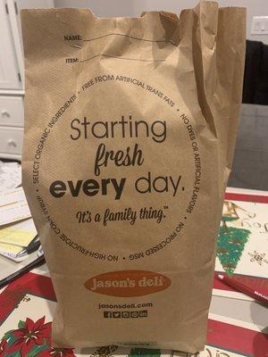 11/7/22: Door Dash delivery