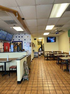 View of main dining room and register.