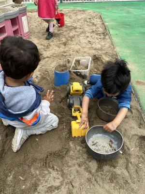 Sandbox, interacting, learning through play