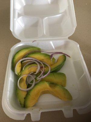 The Avocado "salad". $4.50