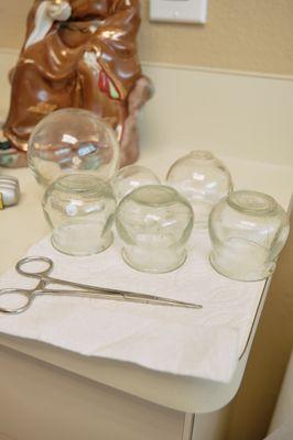 Well-experienced in various techniques and treatments. (Pictured: Cupping Therapy tools)