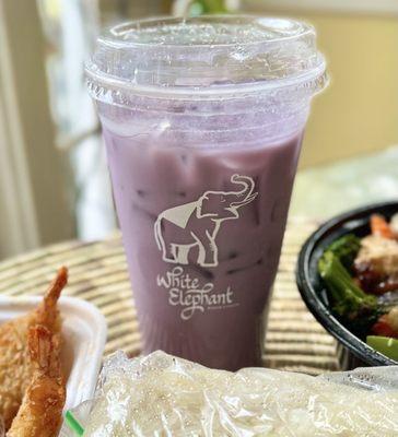 Ube coconut milk. Refreshing!