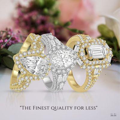 "The finest engagement rings for less." View our selection now by visiting our Las Vegas jewelry store.