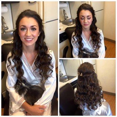 Wedding makeup and hair