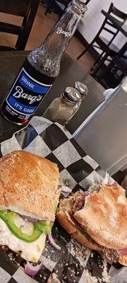 Stromboli Sandwich and a Barq's