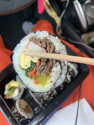 Inside Bulgogi Kimbap