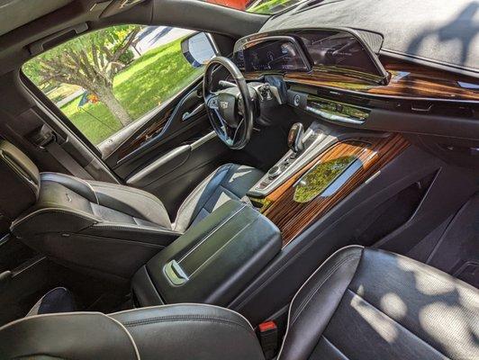 Interior of detailed Escalade