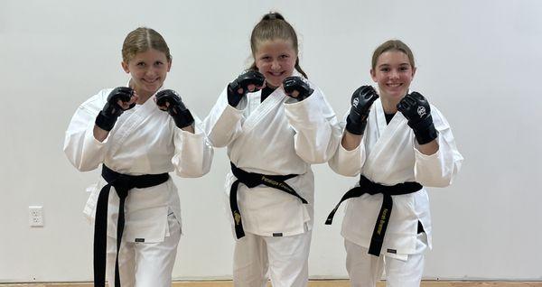 Black Belt girls ready for class!