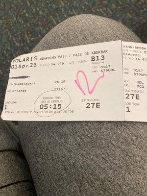 My boarding pass