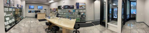 iPhone, Laptop, and a repair center for all electronics