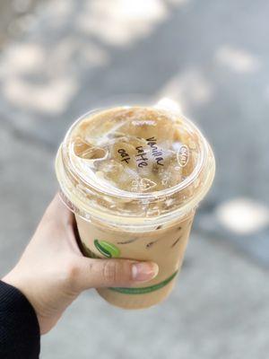 Iced Vanilla Latte with Oat Milk