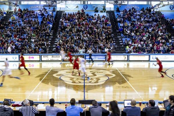 Basketball game at the Levien Gym