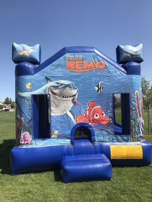 The Nemo bounce house was perfect for our shark party!