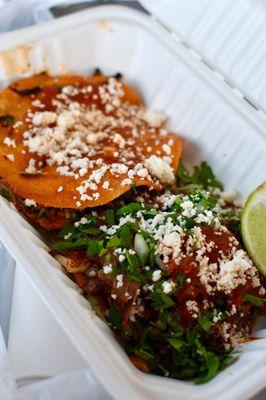 Mulita (top), Tostada (bottom)