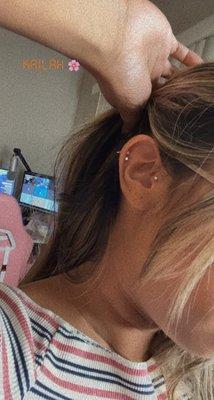 Tragus piercing