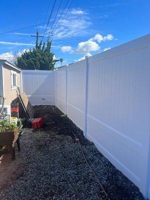 Vinyl fence