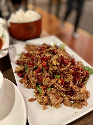 56. Hunan Stir-Fried Lamb