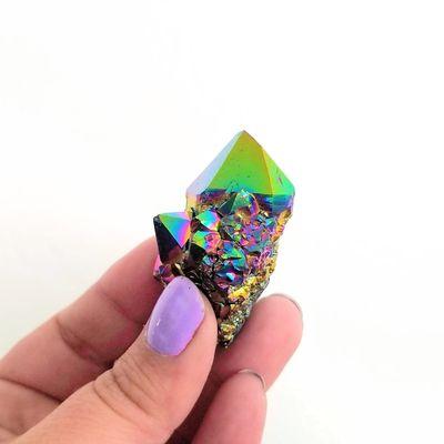 Rainbow Aura Quartz.