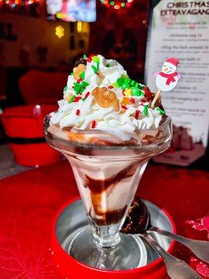 Spiked ice cream sundae