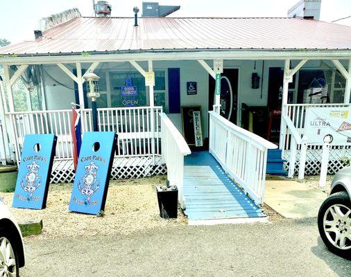 Entrance to Captain Pat's Seafood Restaurant