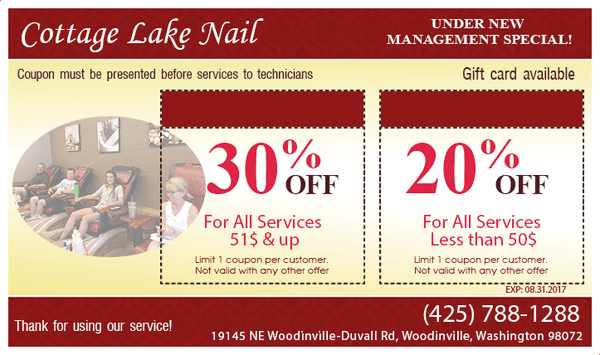 Special from Cottage Lake Nail