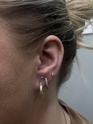 Ear stacking is akways an option! Adds to any existing piercing!