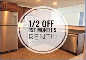 1/2 off first month's rent for 206 Park Blvd #410!! Click on the link to our website for more information