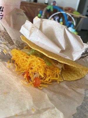 Meatless taco because it's in the bag