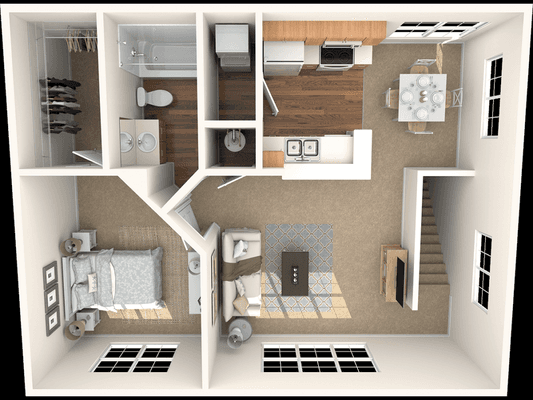 The Ash - 1 Bed 1 Bath - 818 sq. ft.