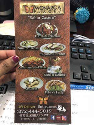 Front of the menu (10/2018)