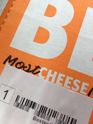 they call it "most cheese" - seriously?