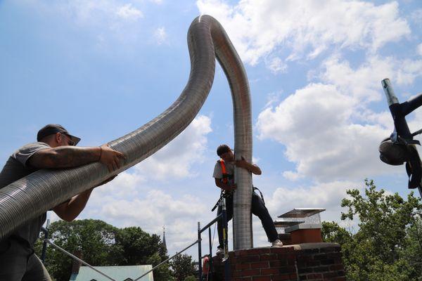 Chimney liner.