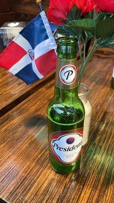 Dominican beer " Presidente"