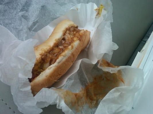 Mayberry's regular chili dog.