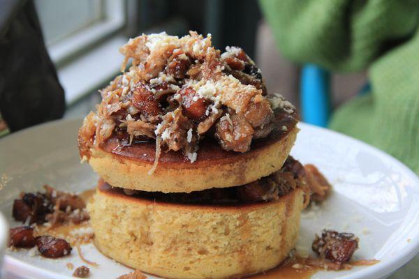 The Plantain cakes con carnitas was delicious. My wife loved this one.